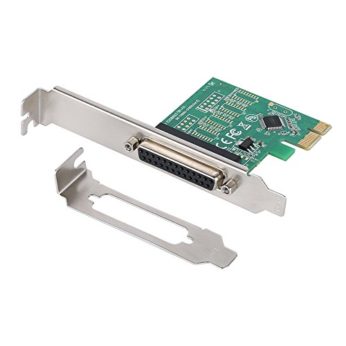 QNINE PCIe Parallel Port Expansion Card, PCI Express to DB25 LPT Converter Adapter Controller for Desktop with Low Bracket