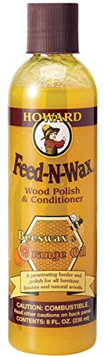 Howard Products FW0008 Wood Polish & Conditioner, 8 oz, Orange