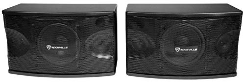 Rockville Pair 8' 3-Way 800 Watt Karaoke/Pro Speakers+Wall Brackets/MDF (KPS80)