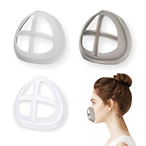 Face Mask Inner Support Frame Homemade Cloth Mask Cool Silicone Bracket More Space for Comfortable Breathing Washable Reusable, 3pcs