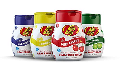 Jelly Belly Drink Mix - Variety Pack, Naturally Flavored Water Enhancer, Sugar Free, Zero Calorie, Makes 96 Drinks (Pack of 4 Bottles) (Summer Variety Pack)