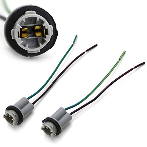 iJDMTOY (2) 912 920 921 T15 Nylon Base Socket/Base w/ Pigtail Wiring Harness As Repair, Replacement or Retrofit