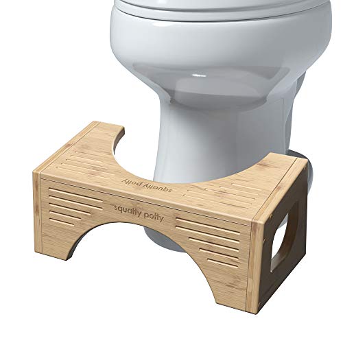 Squatty Potty The Original Toilet Stool - Bamboo Flip, 7' & 9' Height, Two Sizes-in-One