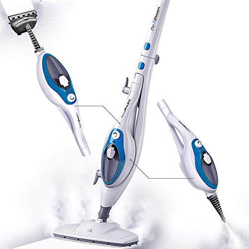 Steam Mop Cleaner 10-in-1 with Convenient Detachable Handheld Unit, Laminate/Hardwood/Tiles/Carpet Kitchen - Garment - Clothes - Pet Friendly Steamer Whole House Multipurpose Use by PurSteam