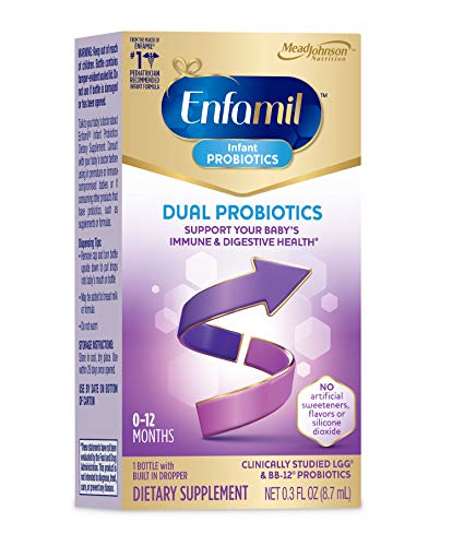 Enfamil Vitamins Infant Probiotics Dual Probiotics Drops (8.7mL in a Bottle) Support Your Baby's Immune and Digestive Health (21 Day Supply)