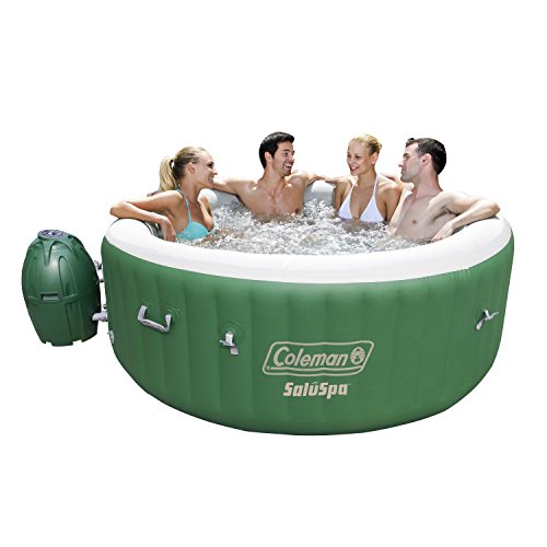 Coleman SaluSpa Inflatable Hot Tub Spa, Green & White