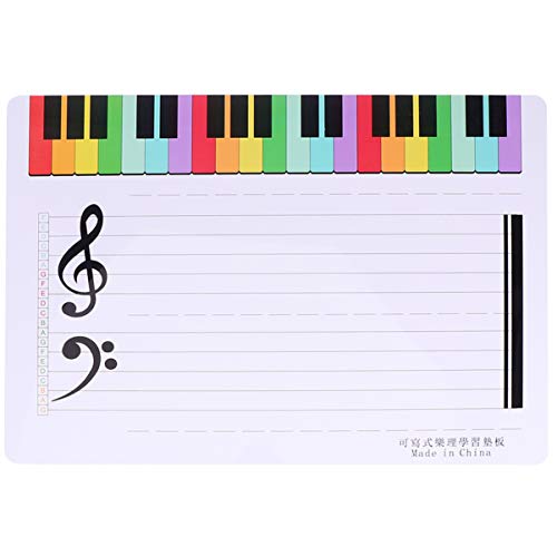 Exceart 2Pcs Music Staff Dry Erase Lap Boards Music Symbol Whiteboard Home School Classroom Music Notation Whiteboard L Size