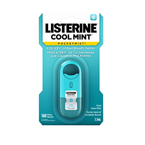 Listerine Pocketmist Cool Mint Oral Care Mist for Bad Breath, 7.7 ml (Pack of 6)