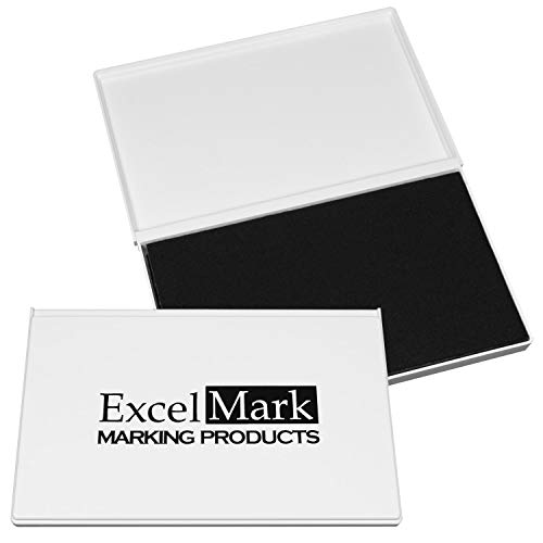 ExcelMark Rubber Stamp Ink Pad Extra Large 4-1/4' by 7-1/4” (Black)