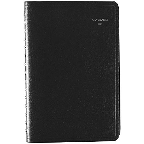 2021 Daily Appointment Book & Planner by AT-A-GLANCE, 5-1/2' x 8-1/2', Small, DayMinder, Black (G1000021)