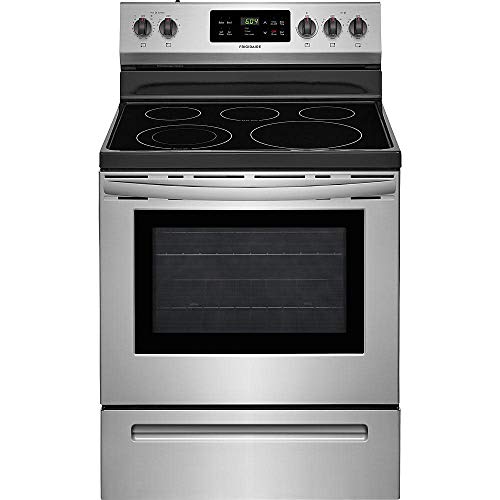 Frigidaire FFEF3054TS 30 Inch Electric Freestanding Range with 5 Elements, Smoothtop Cooktop, 5.3 cu. ft. Primary Oven Capacity, in Stainless Steel