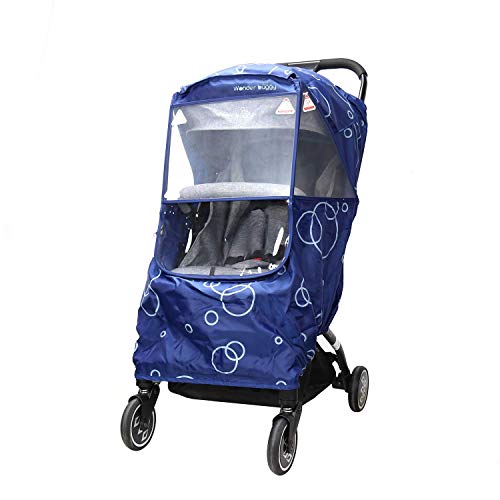 Wonder buggy Universal Stroller Weather Shield Rain Cover with Bubble,Waterproof, Windproof Protection, Travel-Friendly, Outdoor Use, Easy to Install and Remove (Blue)