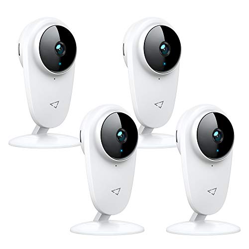 Victure 1080P 4Pcs Indoor Security Camera System Home Monitor 2.4Ghz Pet/Baby/Nanny Security Surveillance Camera Motion Detection 2-Way Audio Night Vision Compatible with iOS & Android System