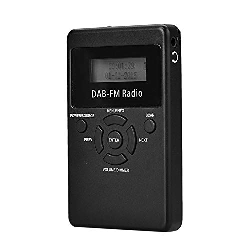 Nobrand Xiaoqiaoqiao Portable Mini Digital DAB+FM Radio with Lanyard & Headset(Black) (Color : Black)