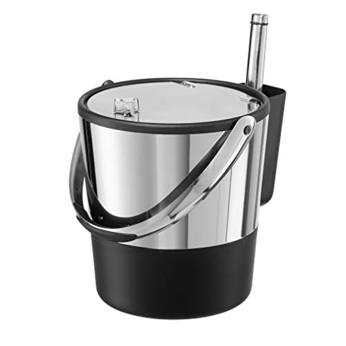 Oggi 7311 Ice Bucket, 4-Quart, Stainless Steel/Black