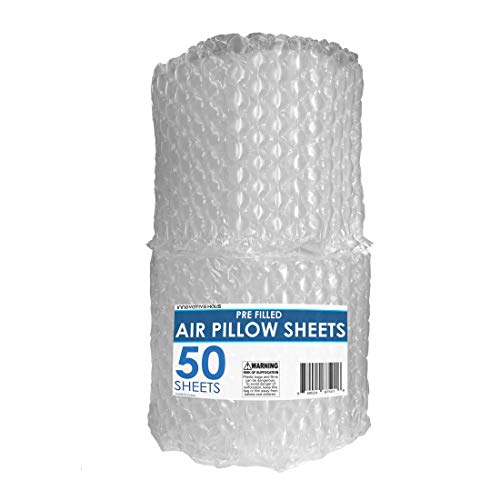 Innovative Haus 50 Count 10 x 12 Inches Air Pillow Sheets for Filling Void in Package. Cushioning Stuffer for Shipping and Packaging. Great Packing Supplies Alternative to Peanuts, Foam, and Paper.