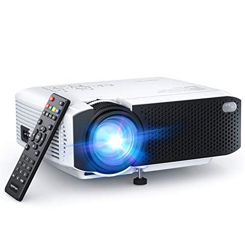 APEMAN LC350 Mini Projector, 4500L Brightness, Support 1080P 180' Display, Portable Movie Projector, 45,000Hrs LED Life and Compatible with TV Stick, PS4, HDMI, TF, AV, USB for Home Entertainment
