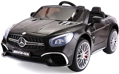 TOBBI Licensed Mercedes Benz 12V Kids Ride On Car with Remote Control MP3 Black