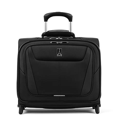 Travelpro Maxlite 5-Softside Lightweight Underseat Rolling Tote Bag, Black, 16-Inch