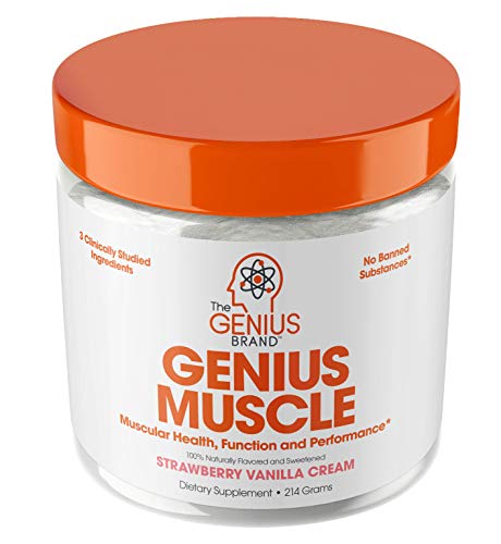 Genius Muscle Builder – Best Natural Anabolic Growth Optimizer for Men & Women | True Weight Gainer Supplement for Steel Physique | Immune System Support w/Vitamin D & Natural Organic Mushrooms