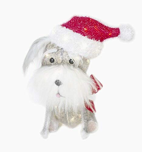 Holiday Home Lighted 24' Schnauzer Dog Sculpture Outdoor Christmas Yard Decoration Display