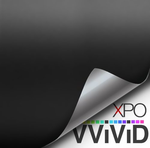Black Matte Car Wrap Vinyl Roll with Air Release 3MIL-VViViD8 (1.5FT X 5FT)