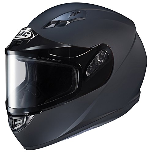 HJC Helmets - 131-614 CS-R3SN Unisex-Adult Full Face Snow Helmet with Framed Dual Lens Shield (Matte Black, Large)