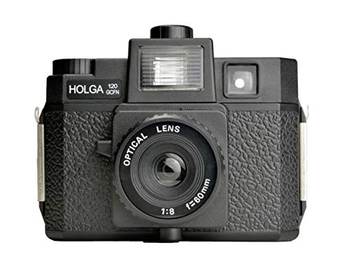 HOLGA 120GCFN Plastic Medium Format Camera with Built-in Flash and Glass Lens, Black (296120)