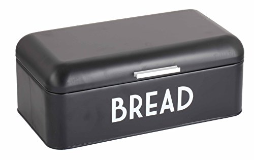 Home Basics Grove Bread Box For Kitchen Counter Dry Food Storage Container, Bread Bin, Store Bread Loaf, Dinner Rolls, Pastries, Baked Goods & More, Retro Vintage Design