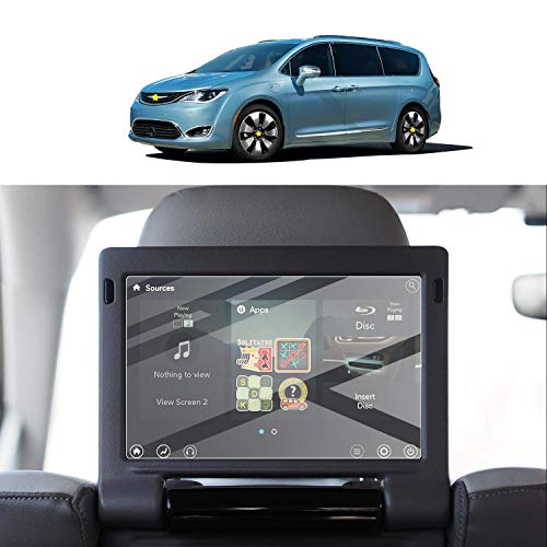 [2PCS] Screen Protector Foils for 2017-2020 Chrysler Pacifica 10In Rear Seat Screen Display Tempered Glass 9H Hardness Anti Glare & Scratch HD Clear LCD GPS Touch Screen Protective Film (Rear Seat Screen)