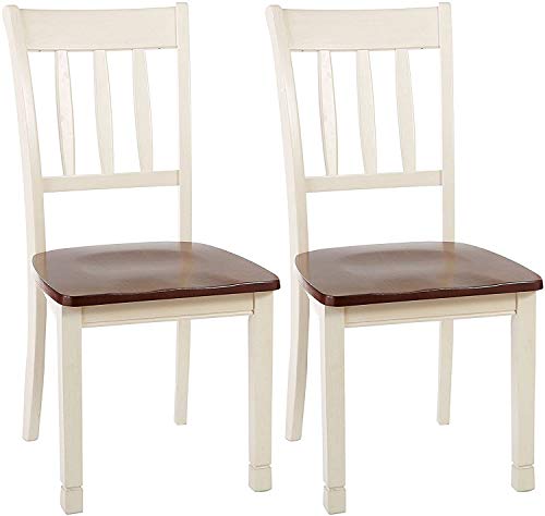 Signature Design by Ashley Whitesburg Dining Room Chair Set of 2, Brown/Cottage White