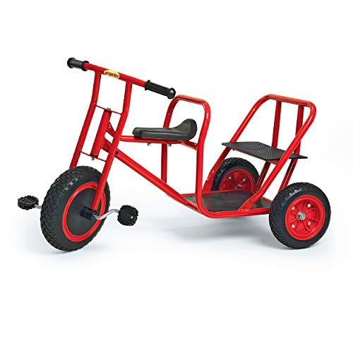 Angeles ClassicRider Tandem Taxi Trikefor Kids, Red–Tandem TricycleSuitable for Ages 3+ –Encourages Active Play, Supports Up to 140lbs, Kids Trikewith Durable Design &Built-in Safety Features