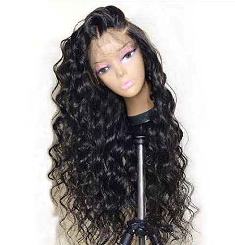 HD Transparent Lace Wig Loose Wave Human Hair Wigs Pre Plucked Wave Lace Front Human Hair Wigs with Baby Hair for Black Women 130% Density 14 inch