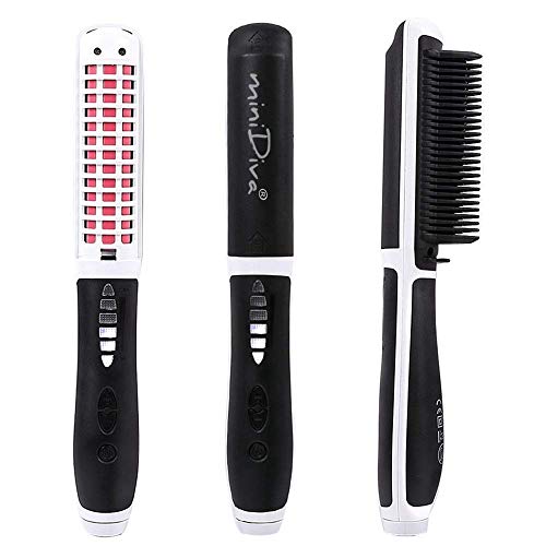 Hair Straightener and Curler 2-in-1 with Anti-Scald Technology, Fast Heating (30s), 6 Heat Levels for Every Hair Type, Auto Off, 360 Swivel Cord, Portable Straightening Iron or Curling Iron (White)
