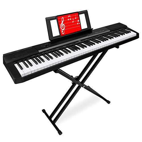 Best Choice Products 88-Key Full Size Digital Piano Electronic Keyboard Set for All Experience Levels w/Semi-Weighted Keys, Stand, Sustain Pedal, Built-In Speakers, Power Supply, 6 Voice Settings