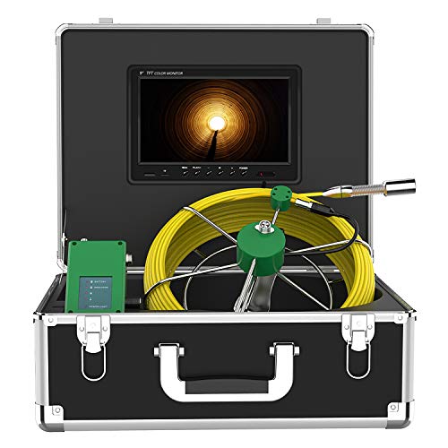 Sewer Inspection Camera, Anysun 9 inch HD Monitor Plumbing Camera with DVR Video Pipe Inspection Equipment 100ft Sewer Line Camera Snake Video System 1000TVL Color Duct Camera (100ft/30m-DVR)