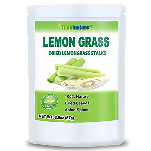 Dried Lemongrass Spice, Natural Lemon Grass Stalks, Cut & Sifted, Bulk Spice, Perfect for Tea & Seasoning (2.0 oz)