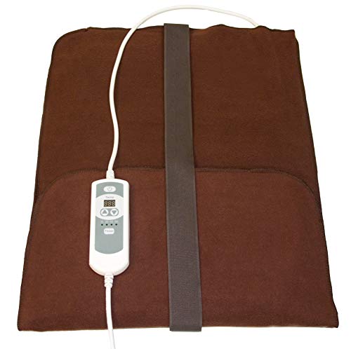 Natural Relief Extra Large Digital Moist Heating Pad with Coral Sand - Automatic Moist Heat - Auto Shut Off - Strap - Negative Ion (27'x14')