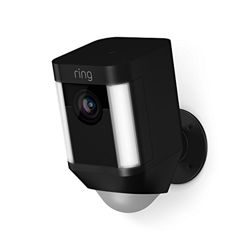 Ring Spotlight Cam Battery HD Security Camera with Built Two-Way Talk and a Siren Alarm, Black, Works with Alexa