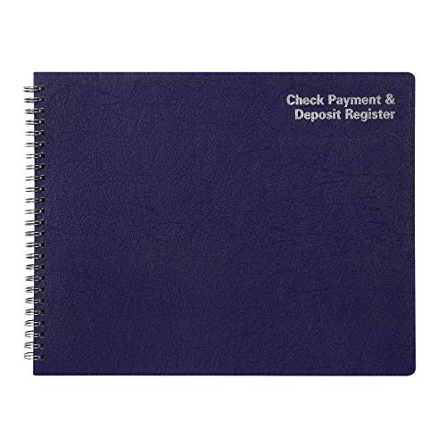 Adams Check Payment and Deposit Register, 8-1/2' x 11', 44 Pages (AFR60), White