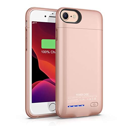Battery Case for iPhone 6/6s/7/8/SE 2020 (4.7 Inch), TAYUZH 3000mAh Magnetic Portable Extended Battery Case Rechargeable Charging Case External Protective Charger Case for iPhone 6s/7/8 (Rose Gold)