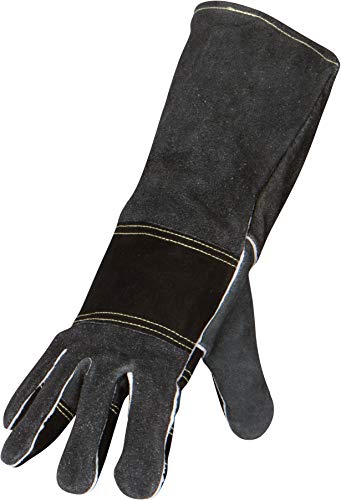 Welding Gloves XL for Men - Fireplace Protective Leather Mig Tig Gear - Heat Resistant for Blacksmith and Firepit Work (XL)