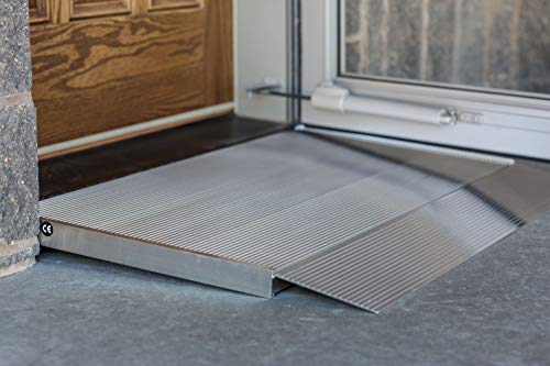 EZ-ACCESS TRANSITIONS Aluminum Threshold Ramp with Adjustable Height up to 5-7/8', 36' L x 36' W