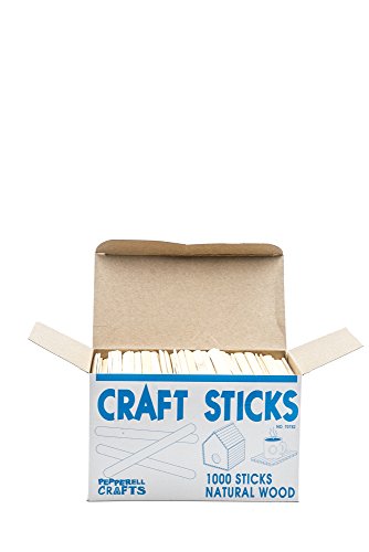 PEPPERELL BRAIDING Natural Wood Craft Sticks (Pack of 1,000)