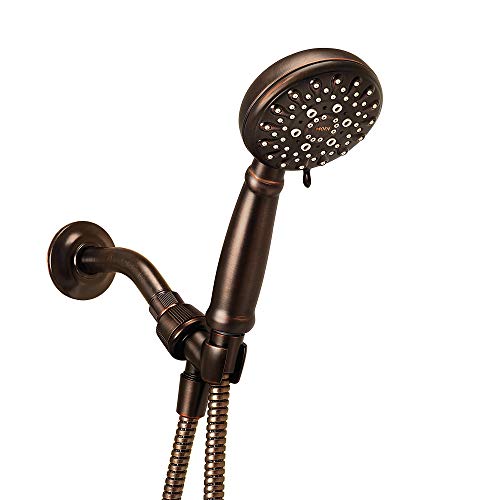 Moen 23046BRB Banbury 5-Spray Hand Shower with Hose and Bracket, 4-Inch Diameter, Mediterranean Bronze