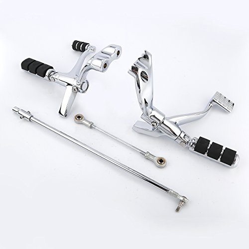 XFMT Chrome Foward Controls Kit Pegs Levers Linkages For Harley Sportster XL883 1200 2014-2020