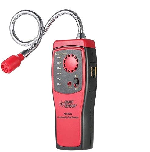 Gas Detector Alarm, Portable Natural Gas Tester Detector/Combustible Propane Methane Gas Sensorr, Combustible Gas Sniffer with Sound Warning, Adjustable Sensitivity and Flex Probe.
