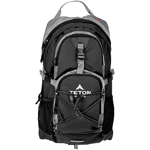 TETON Sports Oasis 1100 Hydration Pack; Free 2-Liter Hydration Bladder; For Backpacking, Hiking, Running, Cycling, and Climbing; Black, 18.5' x 10' x 7', Model Number: 1001B
