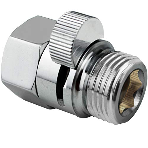 PIH Shower Volume Control Valve, Shut-Off One Piece Copper Brass Made, 1/2'' Standard Connection, Chrome Polished