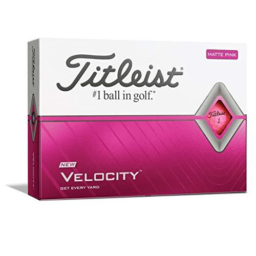 Titleist Velocity Golf Balls, Matte Pink, (One Dozen) (T8325S)